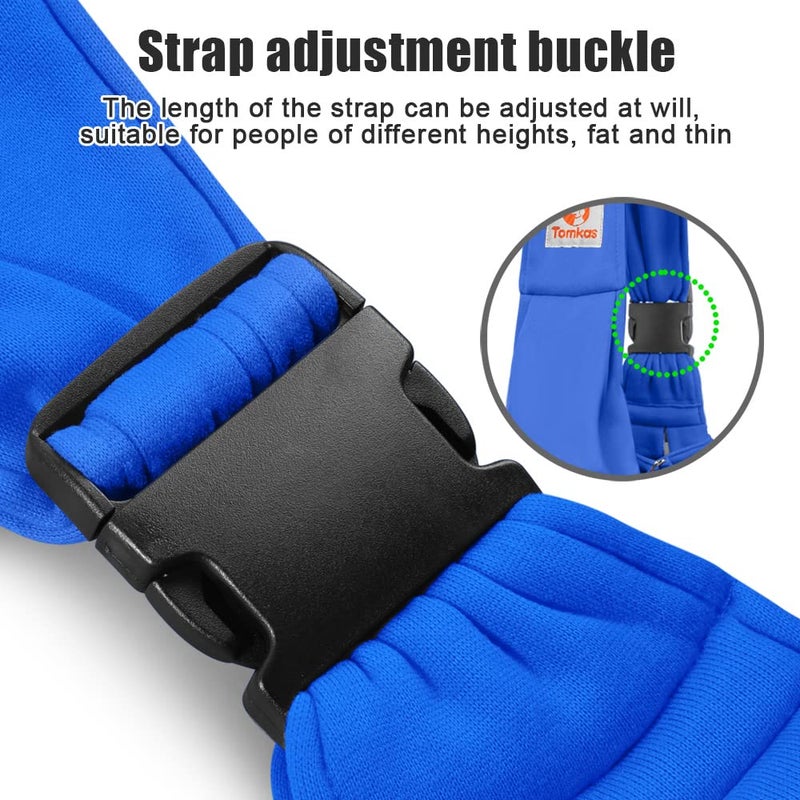 Tomkas Dog Sling Carrier for Small Dogs - Royal Blue, Adjustable Strap & Zipper Pocket, Up to 10 lbs. Perfect Puppy Carrier for Small Dogs - Image 3